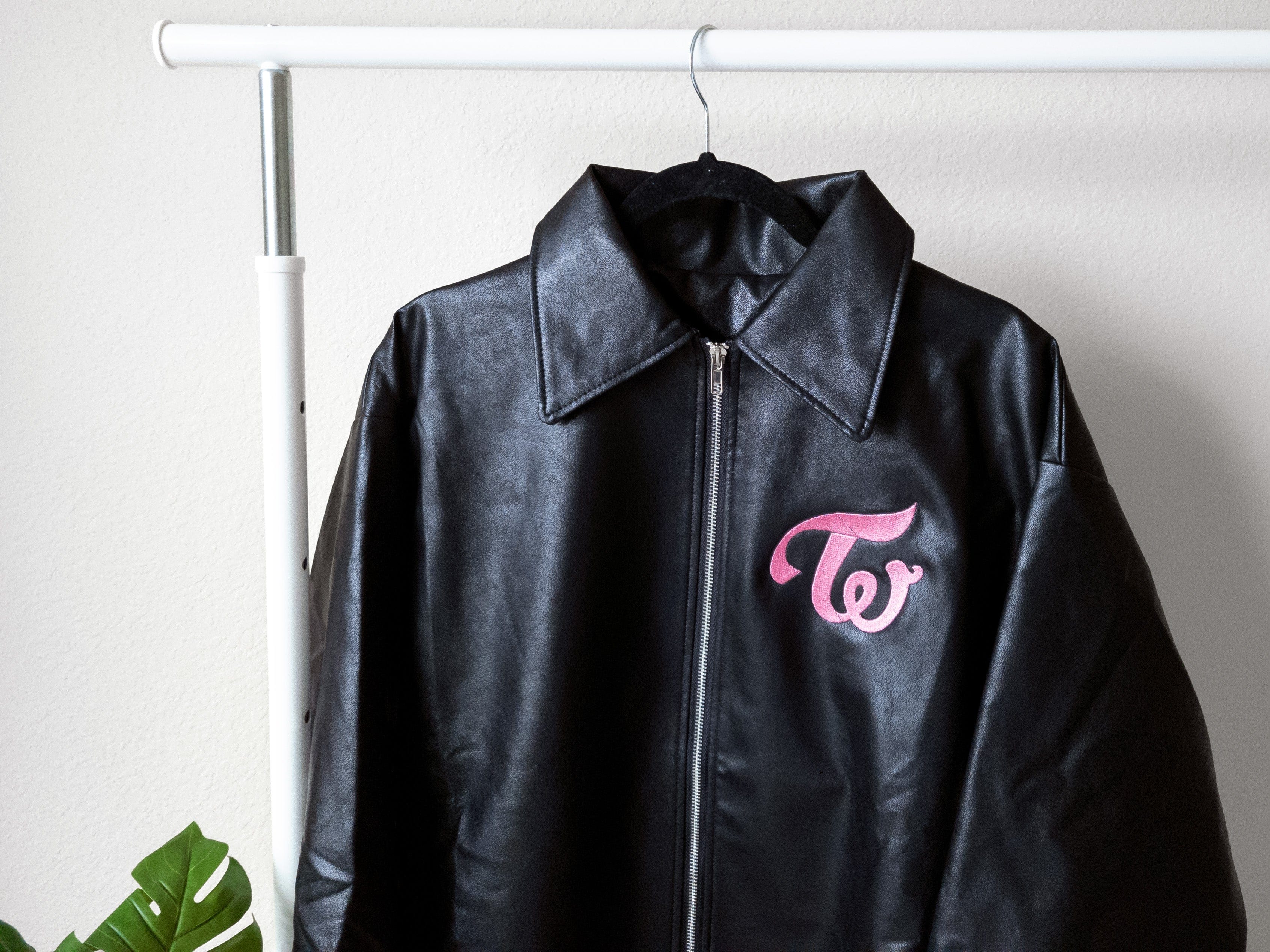 Twice Logo Faux Leather Jacket - Available for limited time!