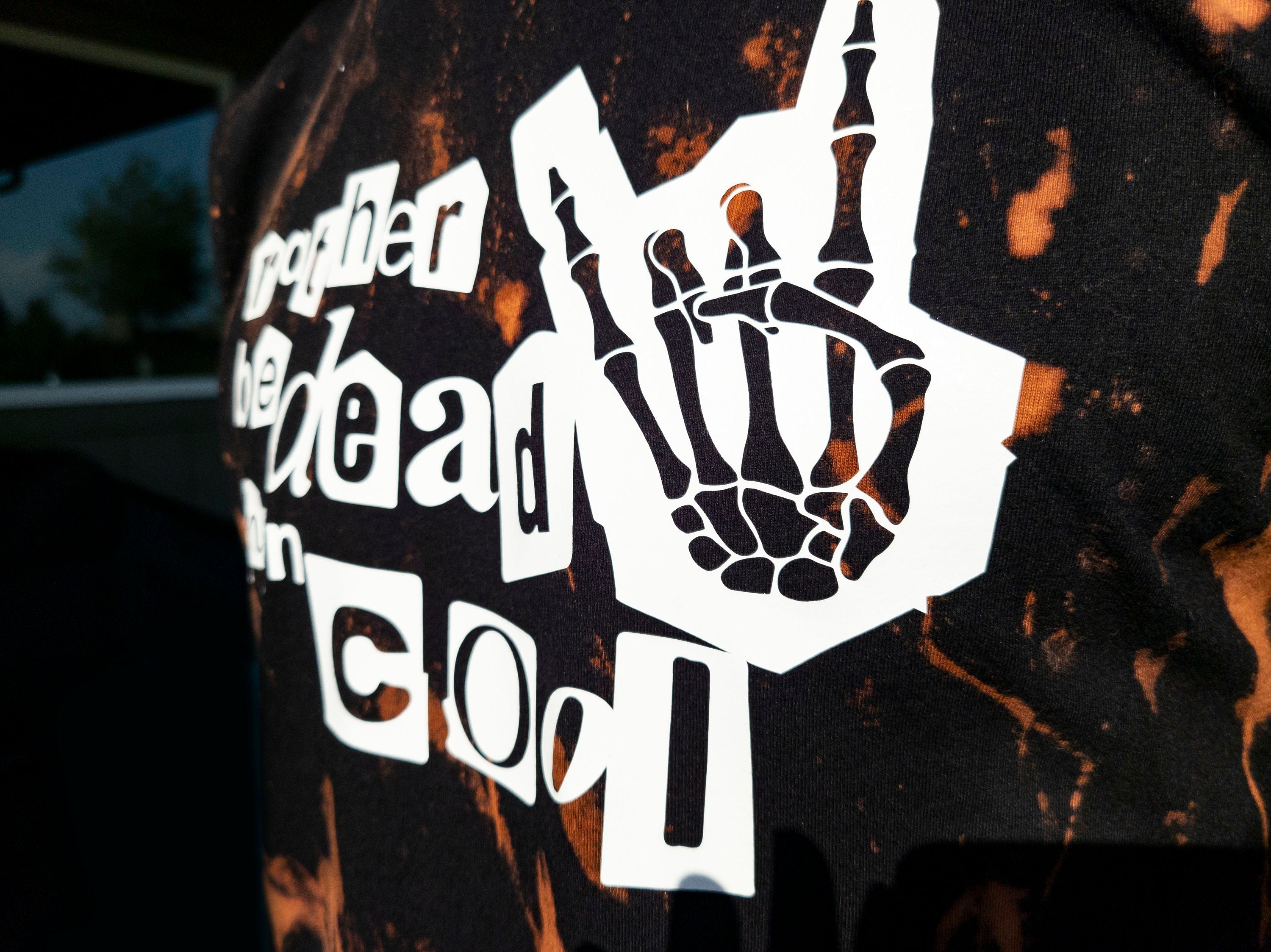 Rather be Dead Than Cool Jungkook Bleach Tie Dyed T Shirt