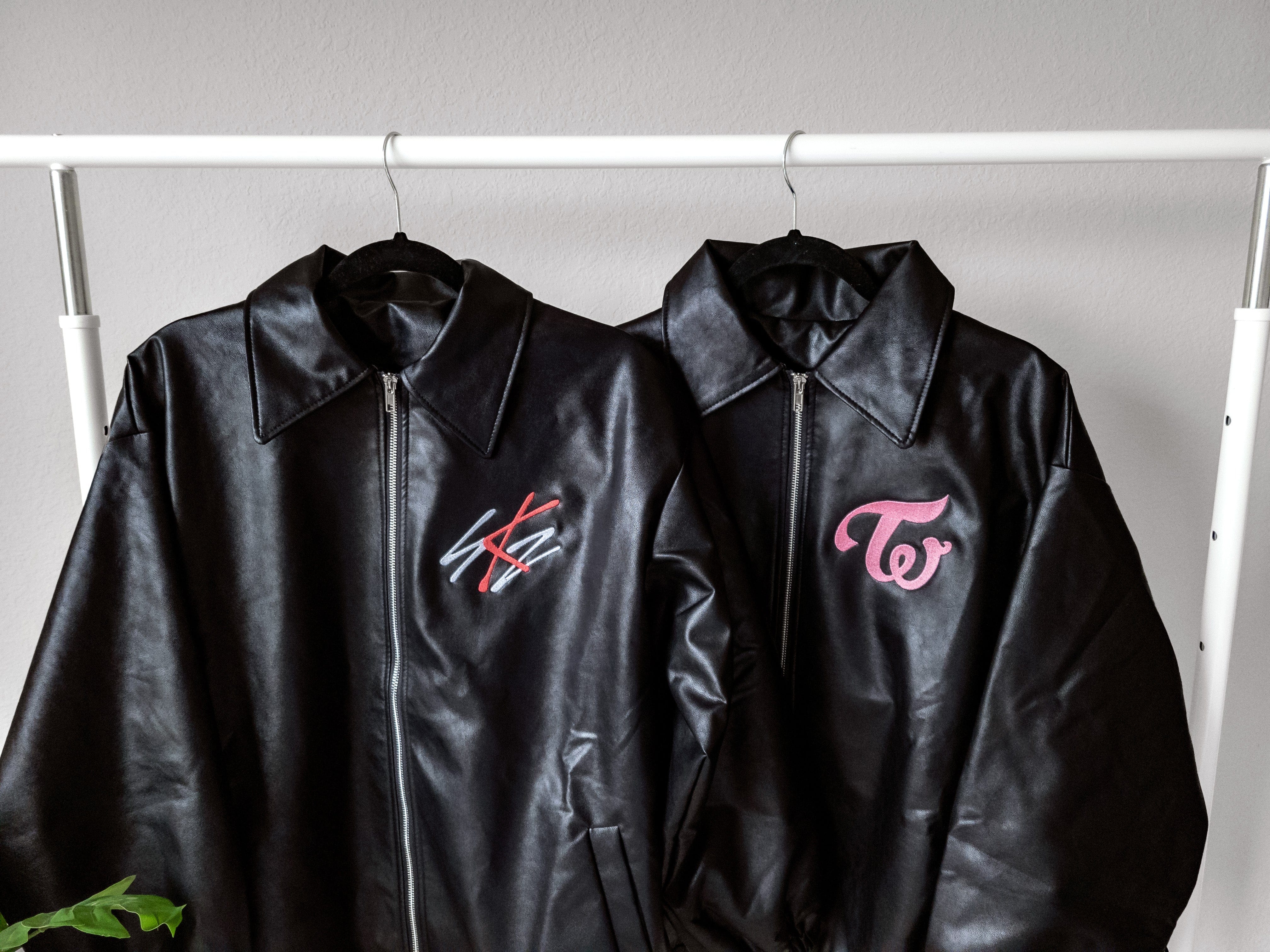 Twice Logo Faux Leather Jacket - Available for limited time!