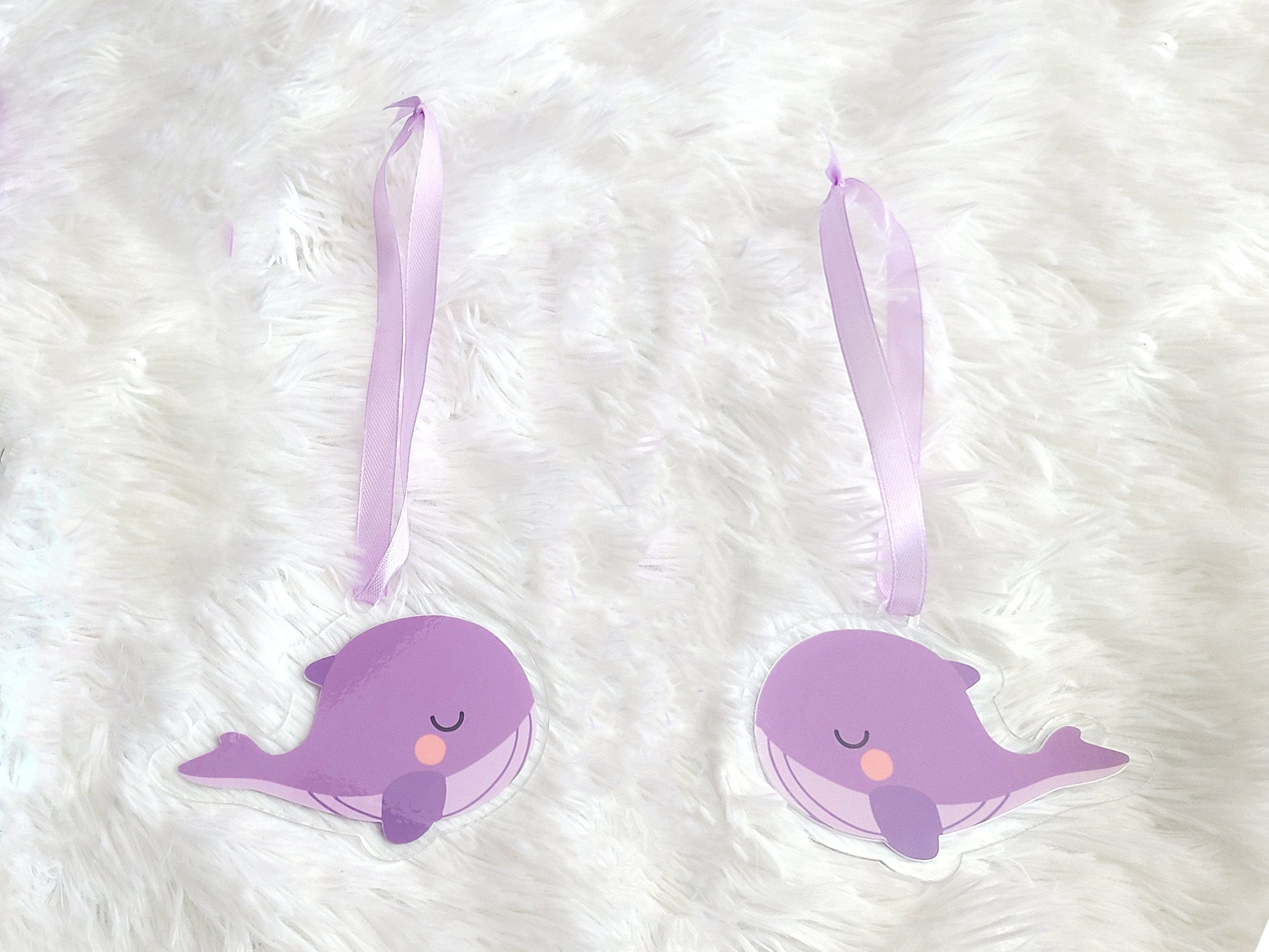 Purple Whale Ornaments